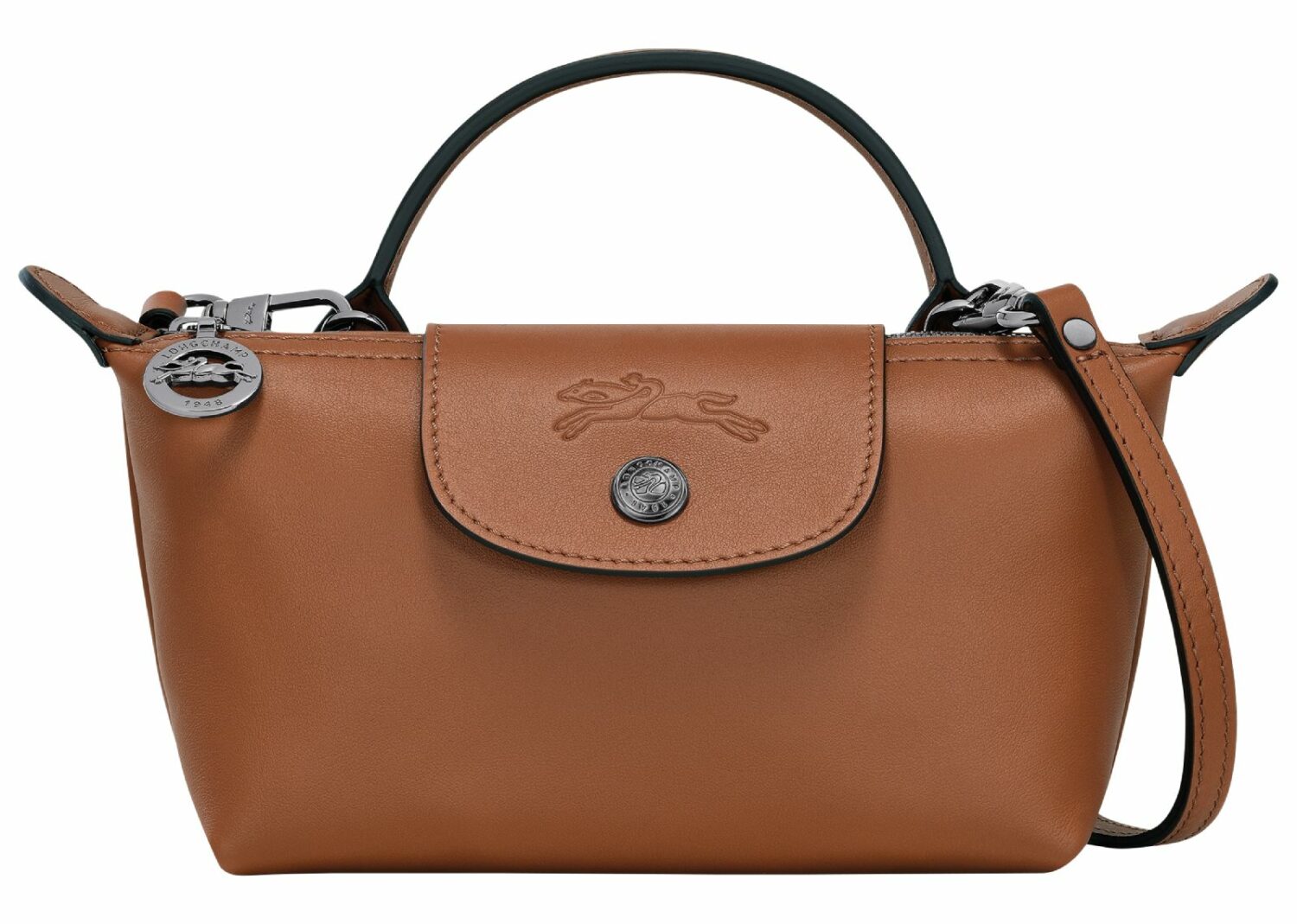 Longchamp Le Pliage Xtra XS Pouch Leather Cognac