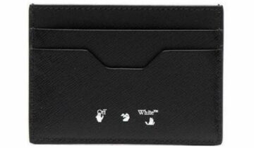 OFF-WHITE Diag Saf Binder Card Holder Black White