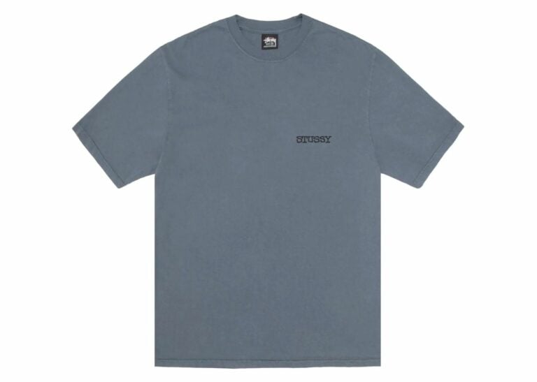 stussy jumbo tee pigment dyed navy
