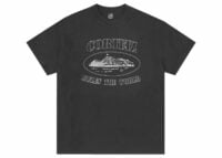 corteiz reflective alcatraz tee triple black