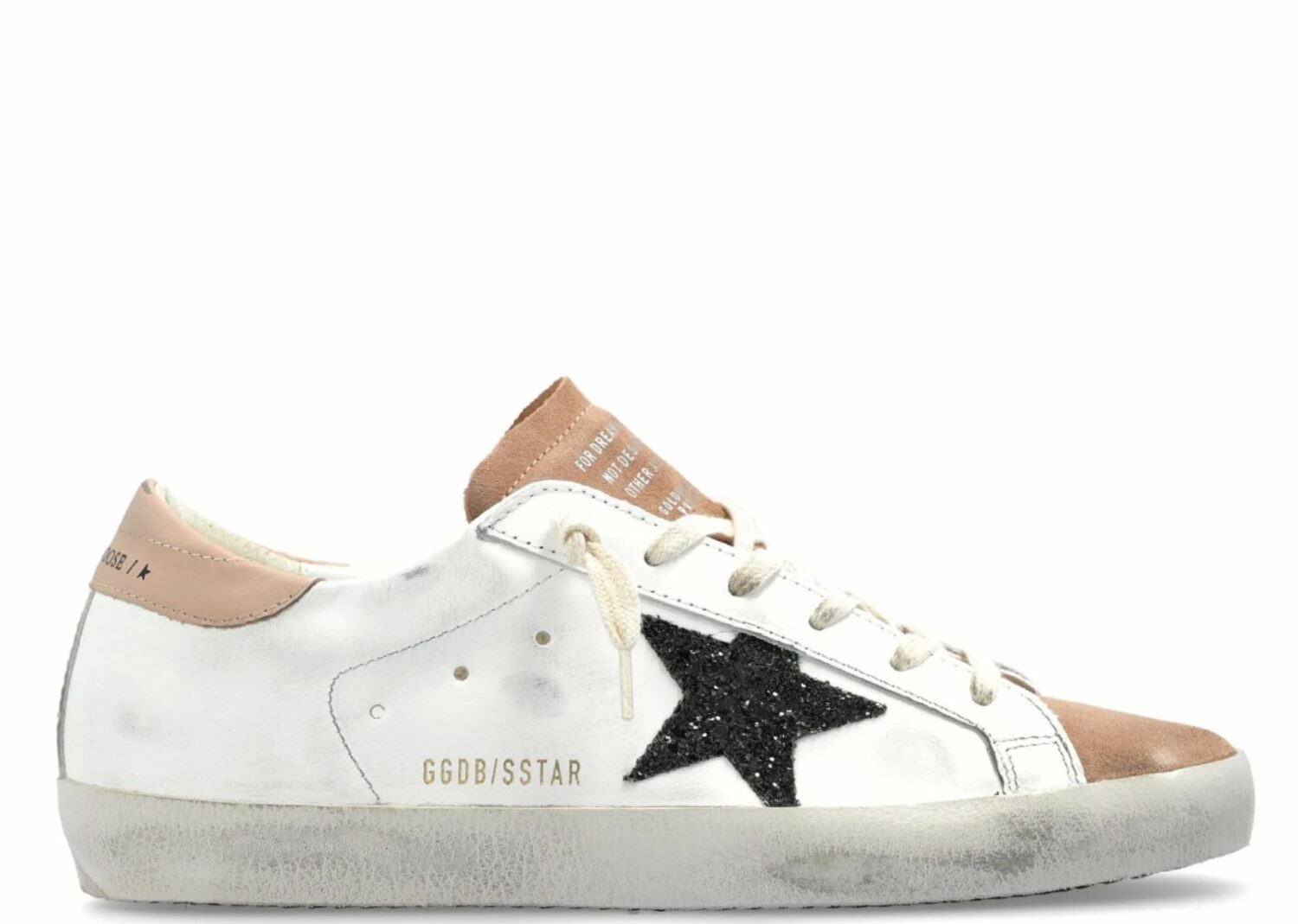 golden goose superstar milk pink dark blue (w)