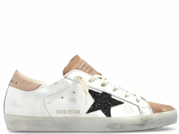 golden goose superstar milk pink dark blue (w)