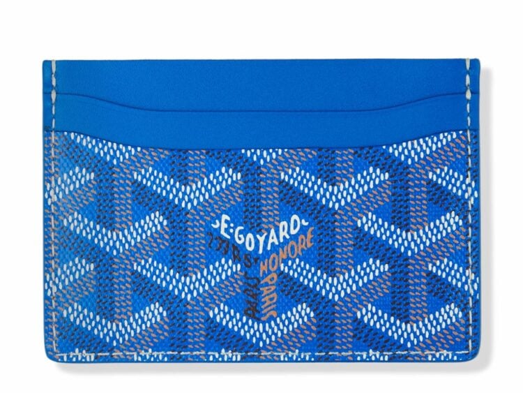 goyard saint sulpice sky blue card holder