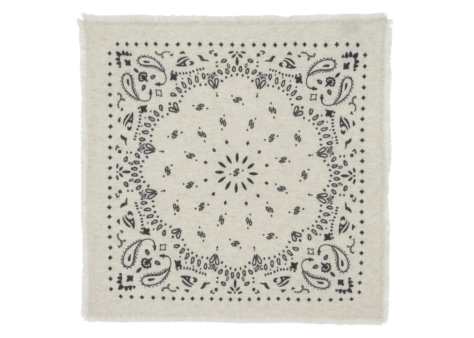 Kujten Small Cashmere Bandana Hachi Oats White