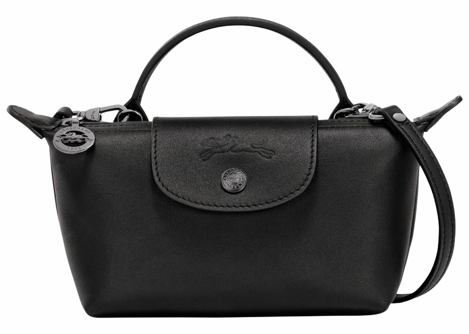 longchamp le pliage xtra xs pouch leather black