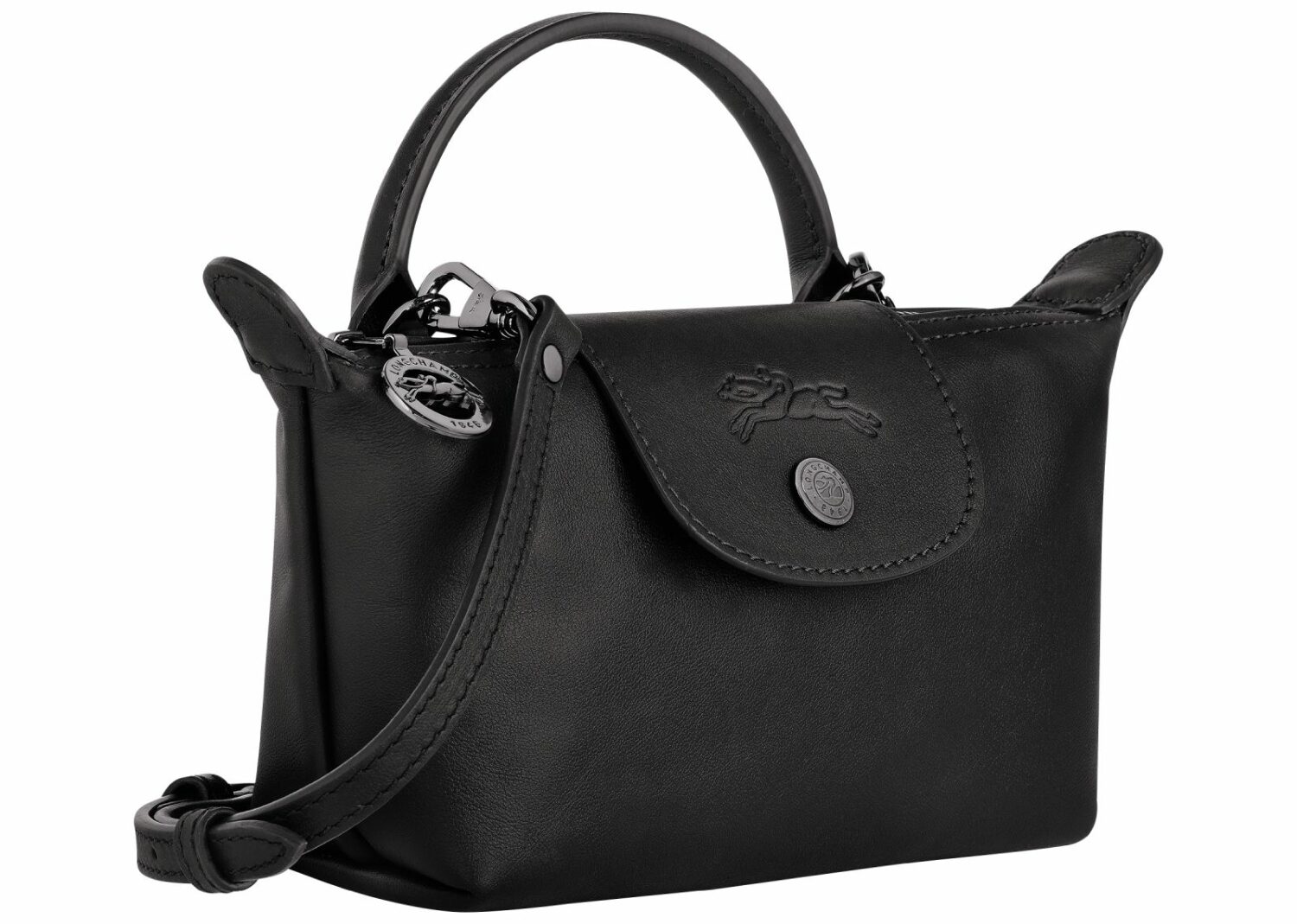 longchamp le pliage xtra xs pouch leather black