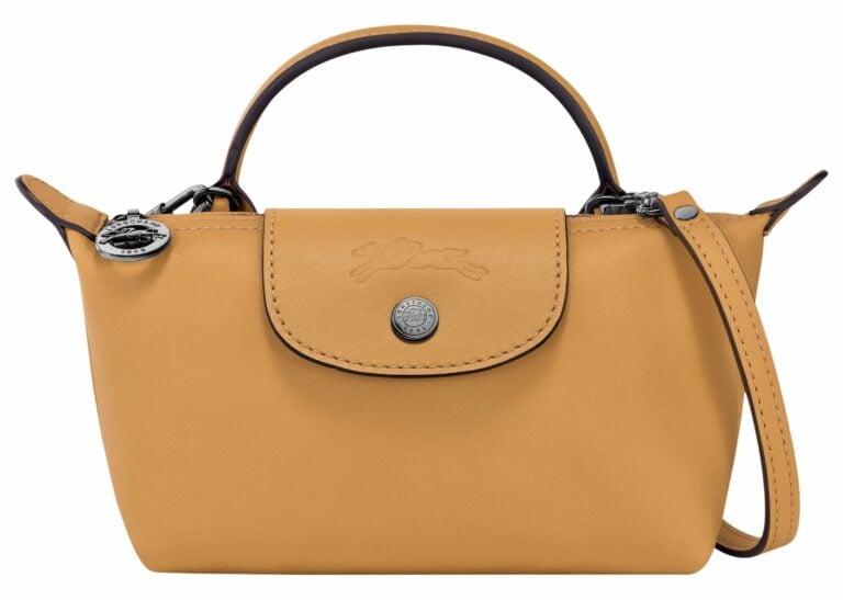 longchamp le pliage xtra xs pouch leather honey