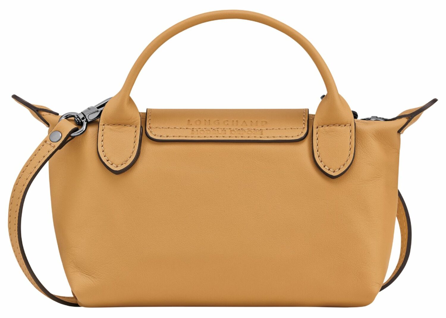 longchamp le pliage xtra xs pouch leather honey