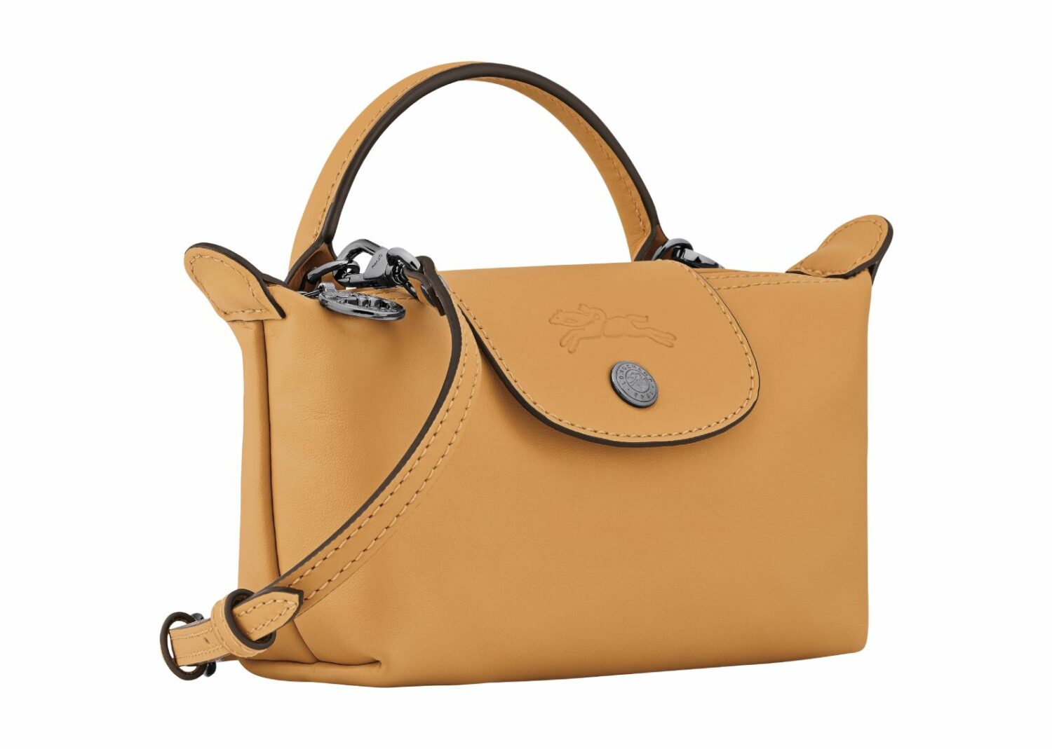 longchamp le pliage xtra xs pouch leather honey