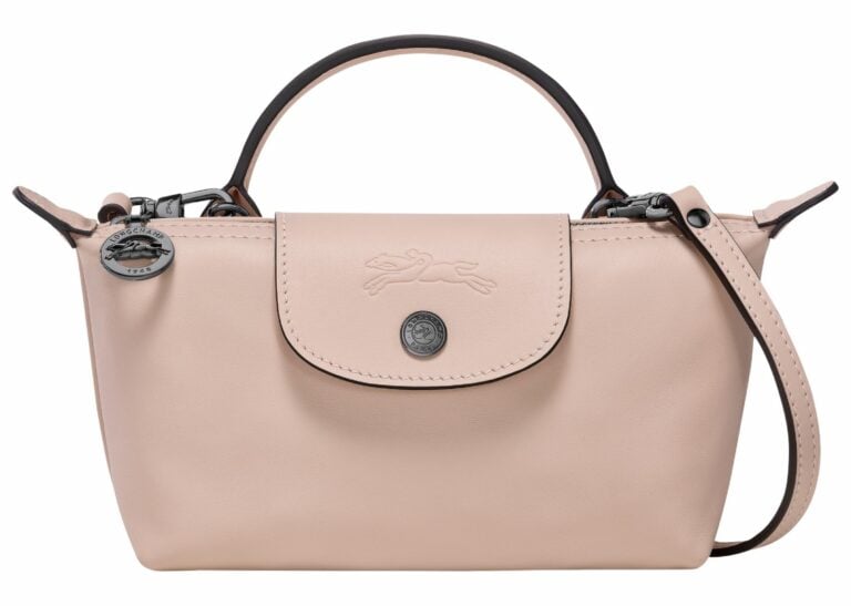longchamp le pliage xtra xs pouch leather nude