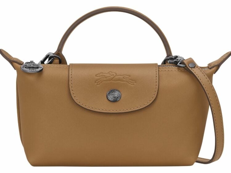 longchamp le pliage xtra xs pouch leather tobacco