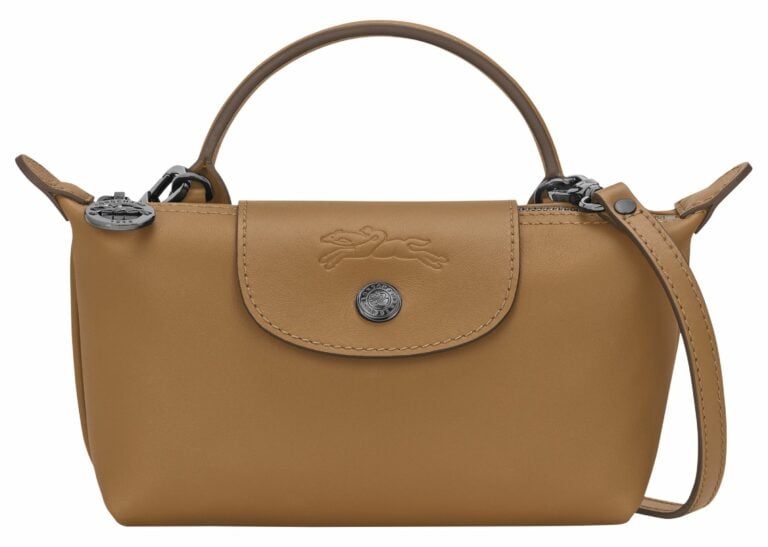 longchamp le pliage xtra xs pouch leather tobacco