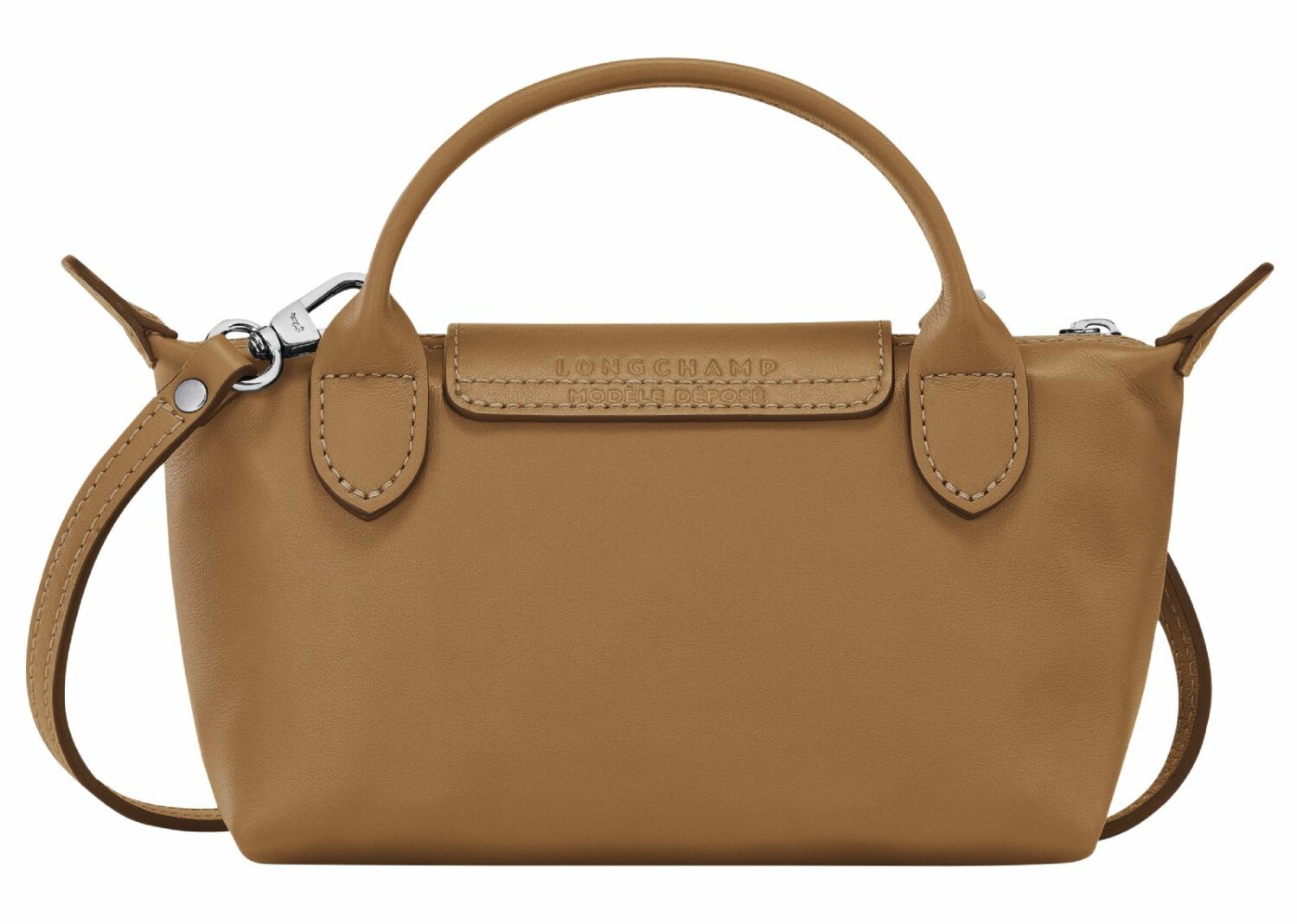 longchamp le pliage xtra xs pouch leather tobacco