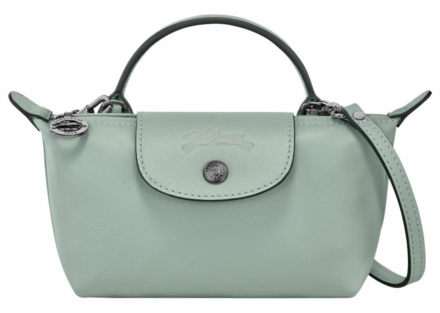 longchamp le pliage xtra xs pouch leather vervain