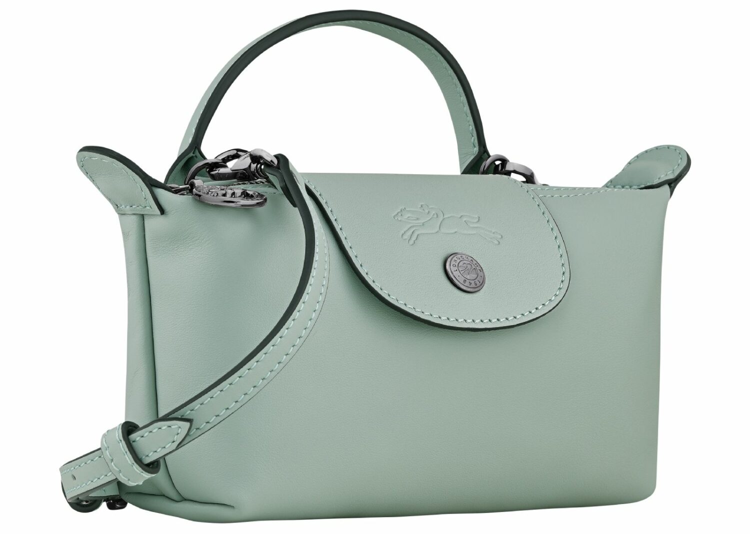 longchamp le pliage xtra xs pouch leather vervain
