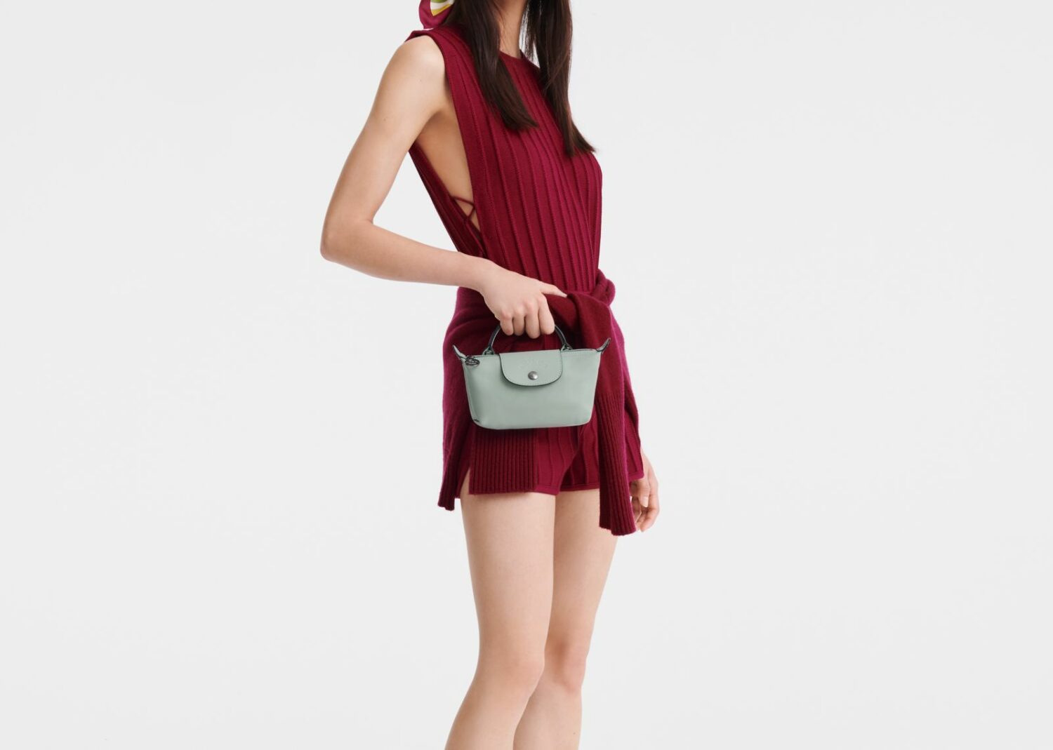 longchamp le pliage xtra xs pouch leather vervain