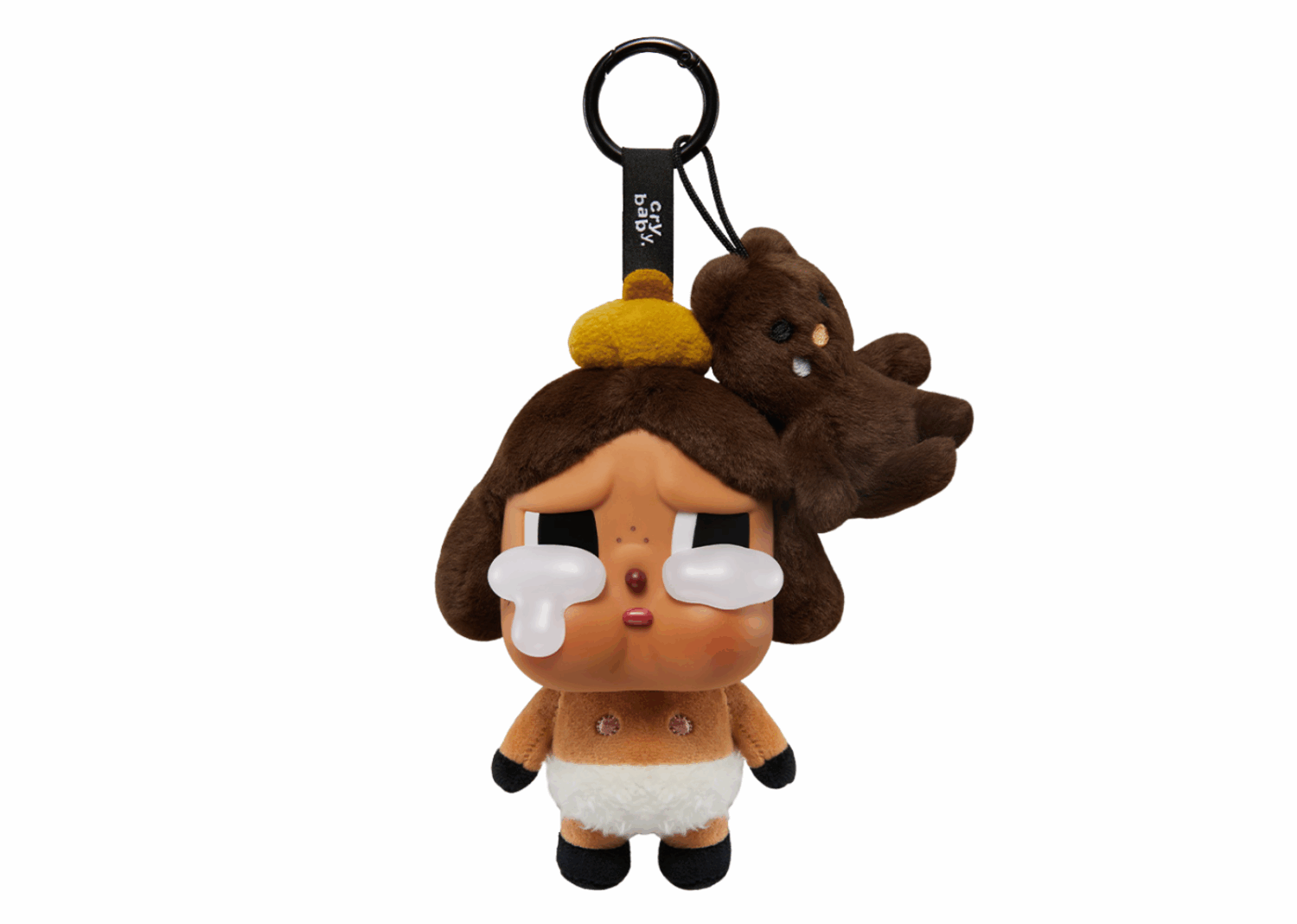 pop mart crybaby crying again series baby brown (secret edition) vinyl face plush