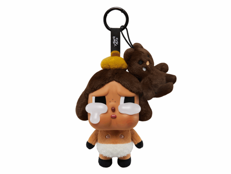 pop mart crybaby crying again series baby brown (secret edition) vinyl face plush