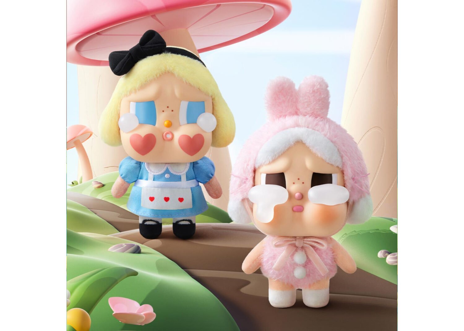 pop mart crybaby crying again series she's alice vinyl face plush