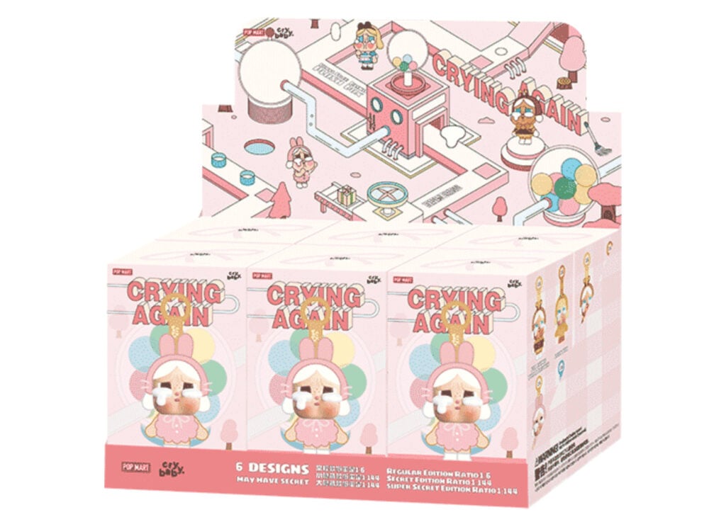 cryba b y Pop Mart CryBaby Crying Again Series Vinyl Face Plush Sealed Case