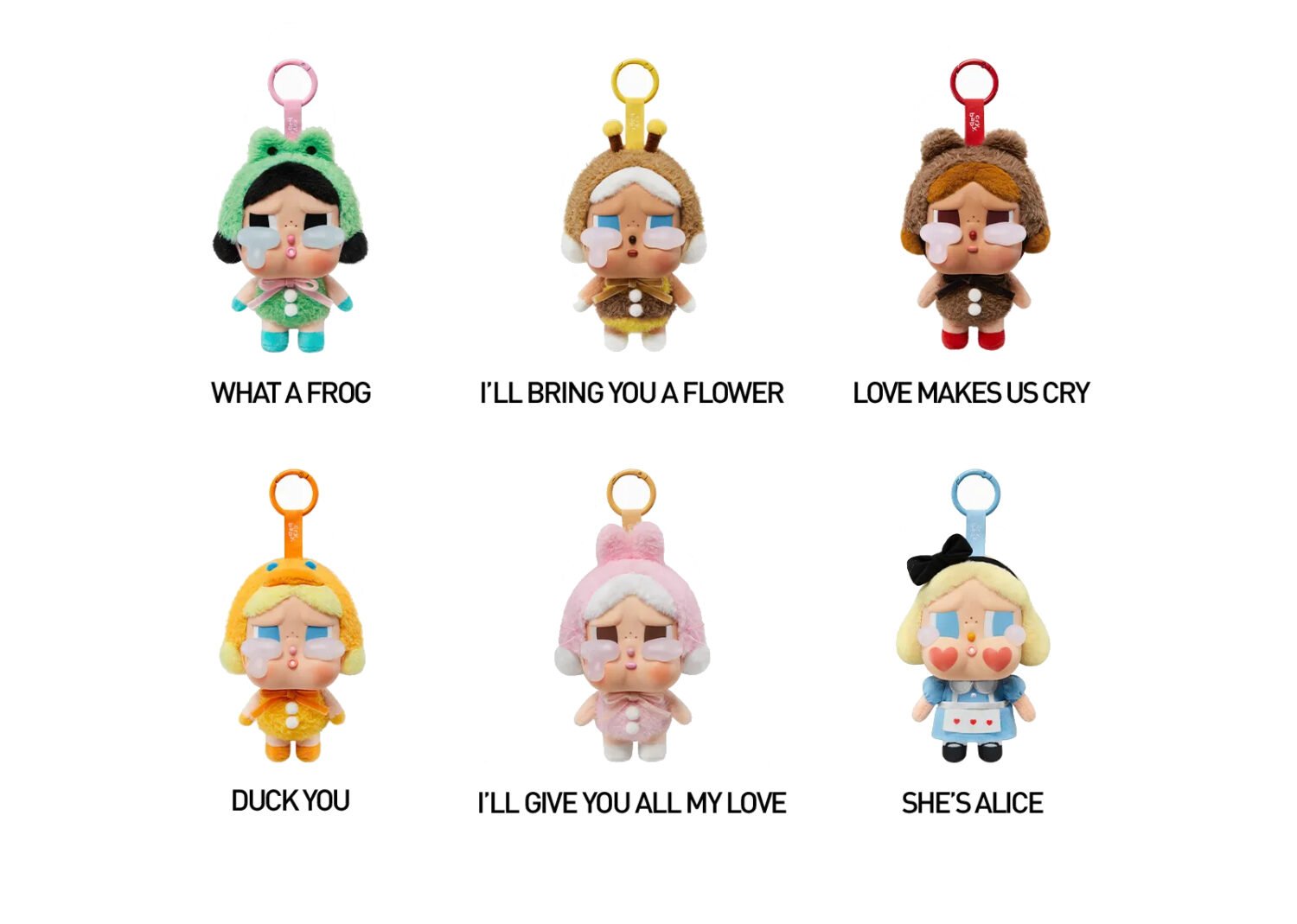 pop mart crybaby crying again series vinyl face plush sealed case (6 blind box)