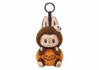 Pop Mart Labubu Happy Halloween Party Series-Sitting Pumpkin Vinyl Plush Pendant