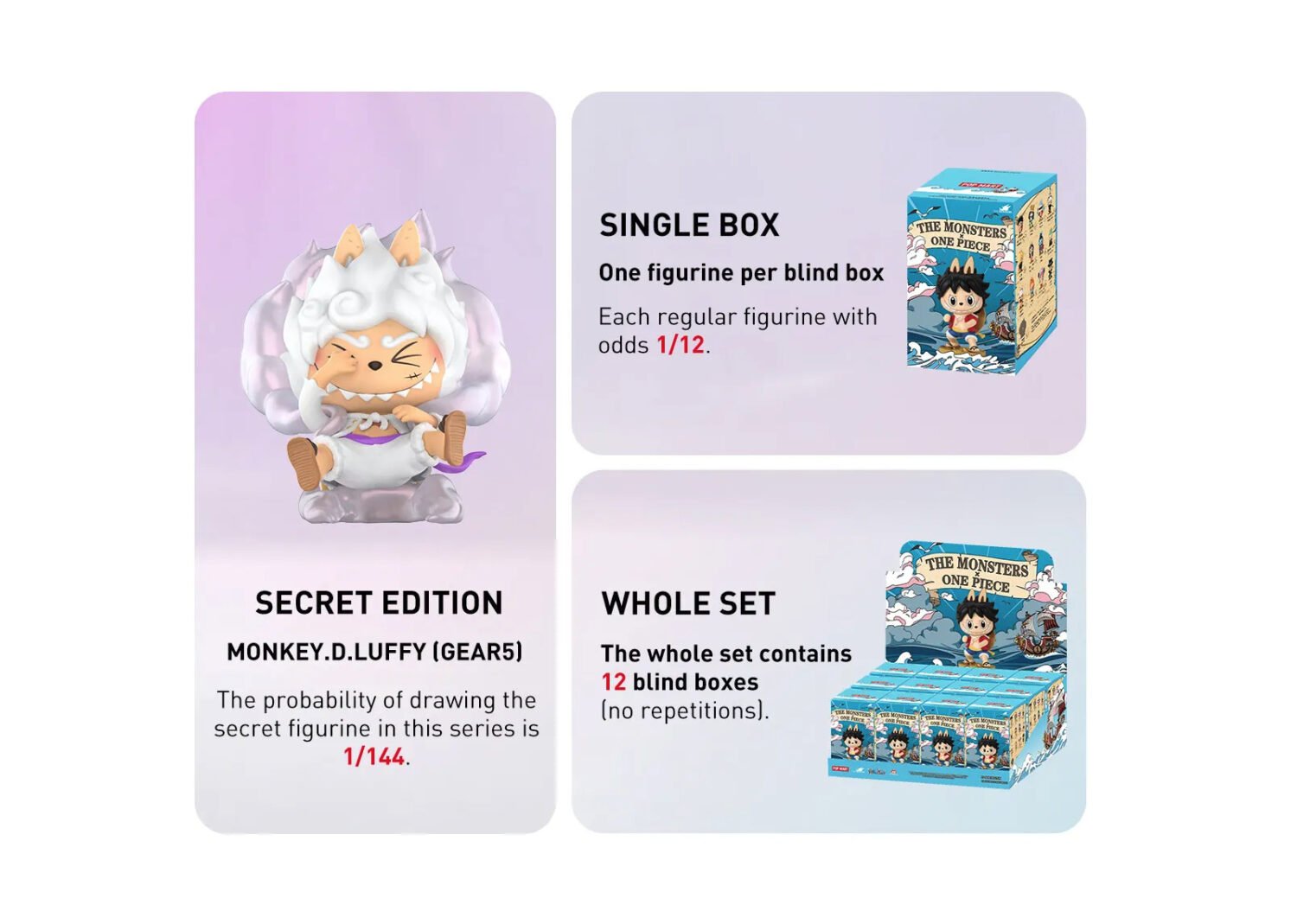 pop mart labubu the monsters x one piece series sealed case (12 blind boxes)