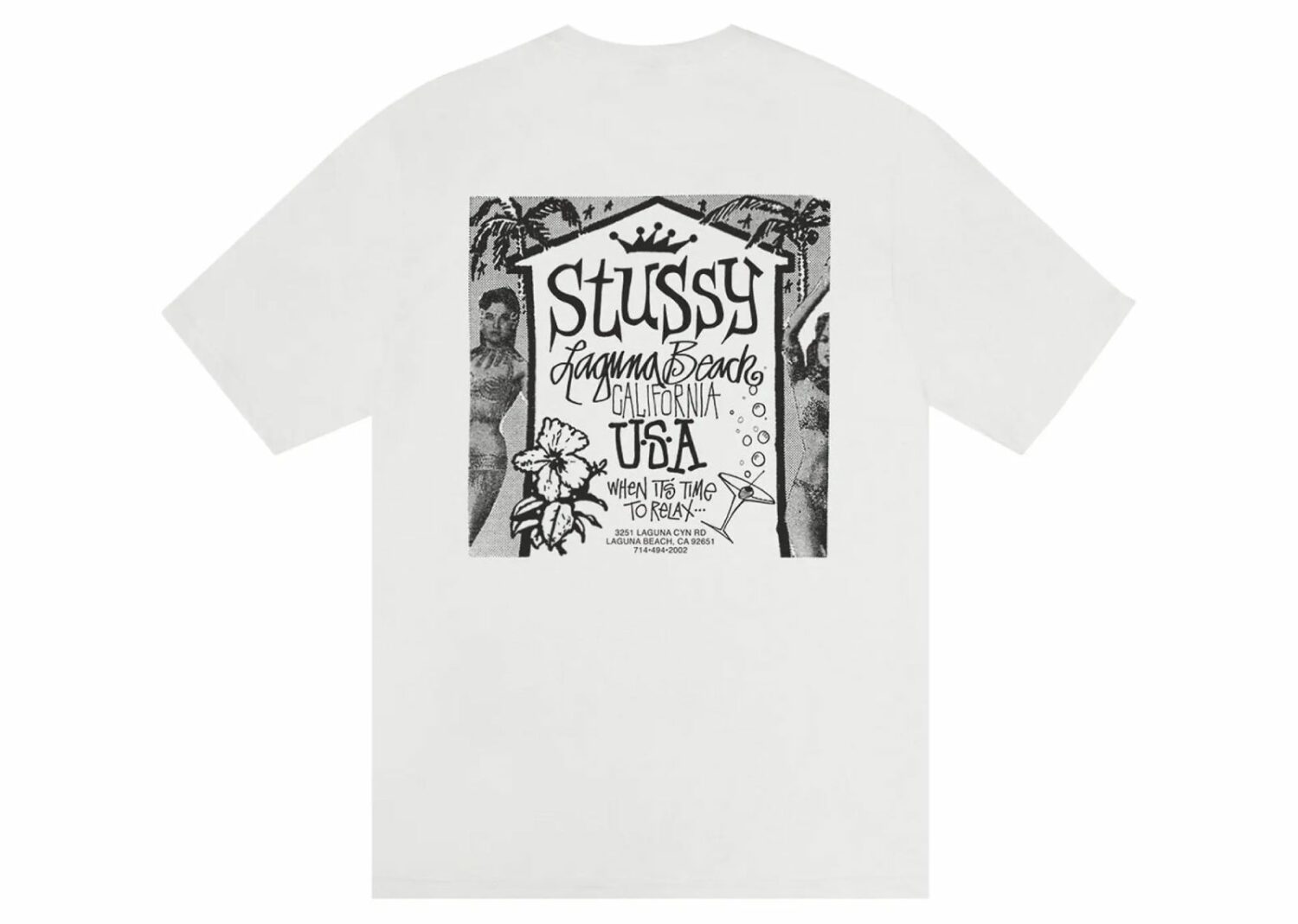stüssy beach house tee pigment dyed natural