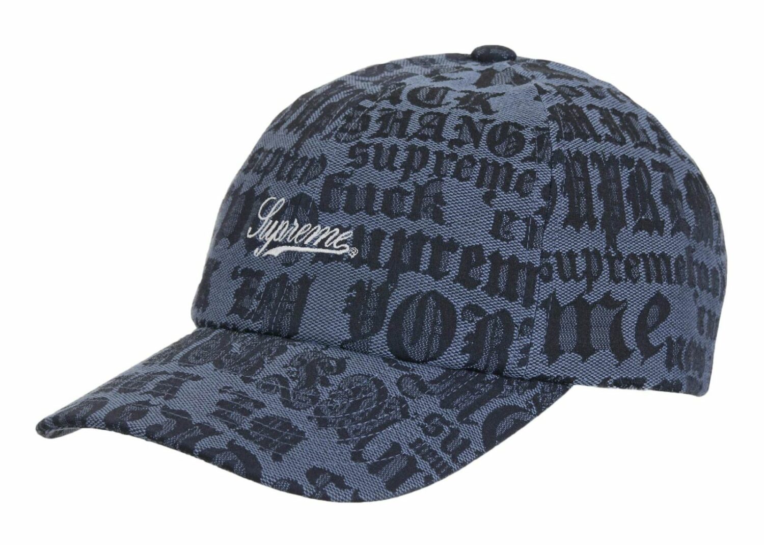 supreme cities jacquard 6 panel cap grey