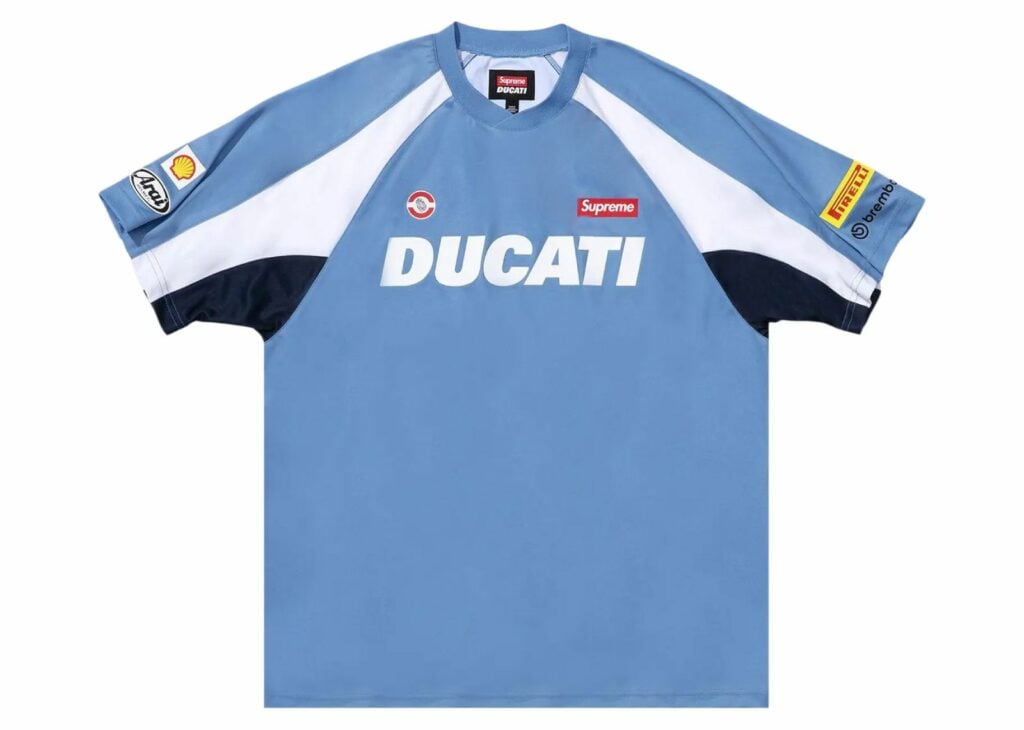 ウェア Supreme Ducati Soccer Jersey Blue Supreme Ducati Soccer Jersey Blue - SS24KN47-BLUE | Sneaker Baker