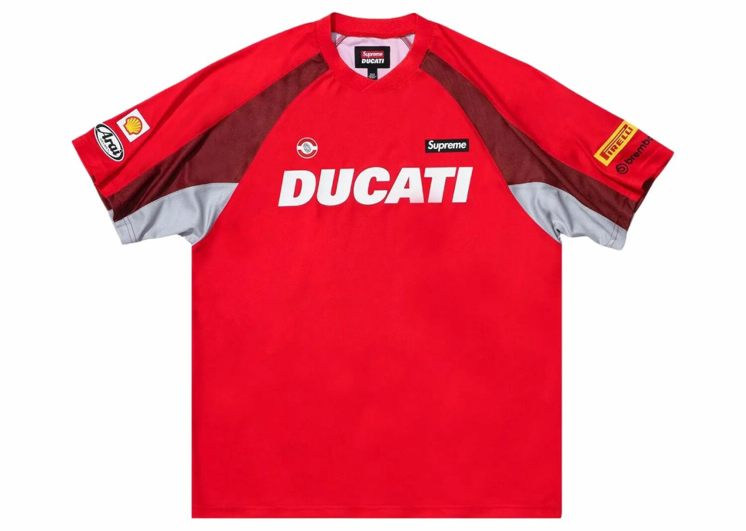 supreme ducati soccer jersey red