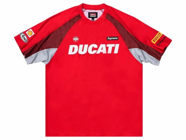supreme ducati soccer jersey red