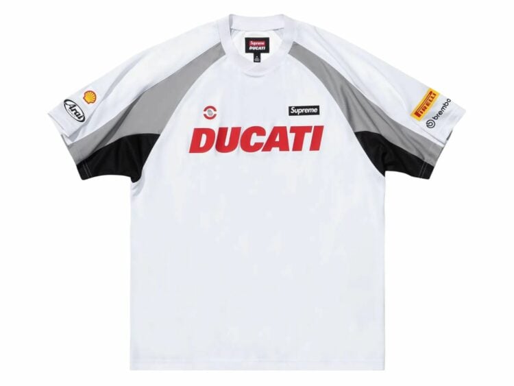 supreme ducati soccer jersey white