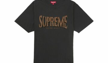 Supreme Flocked Washed S/S Top Black