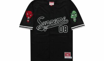 Supreme Mitchell & Ness Downtown Hell Baseball Jersey Black
