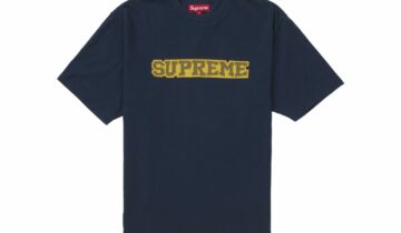 Supreme Satin Appliqué S/S Top Navy
