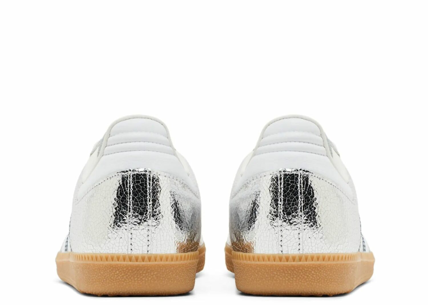 adidas samba og silver metallic cracked leather (w)