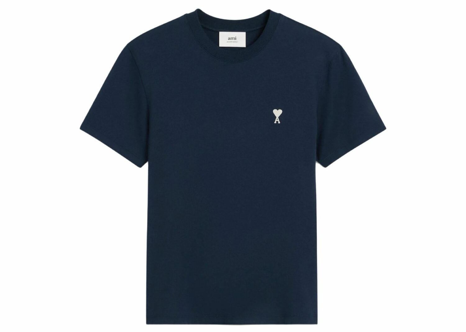 ami paris ami de coeur cotton t shirt midnight blue