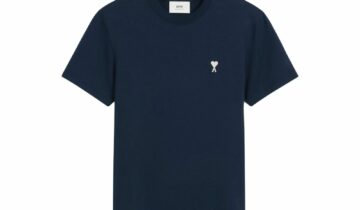 Ami Paris Ami De Coeur Cotton T-Shirt Midnight Blue