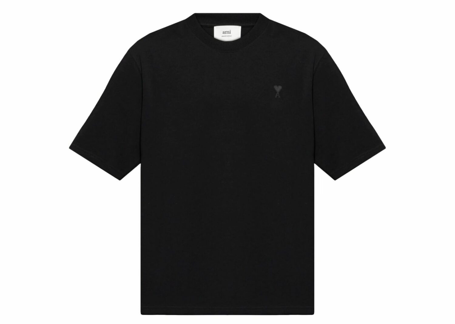 ami paris ami de coeur crew neck t shirt black