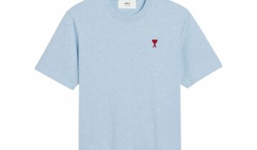 Ami Paris Ami De Coeur T-Shirt Light Blue