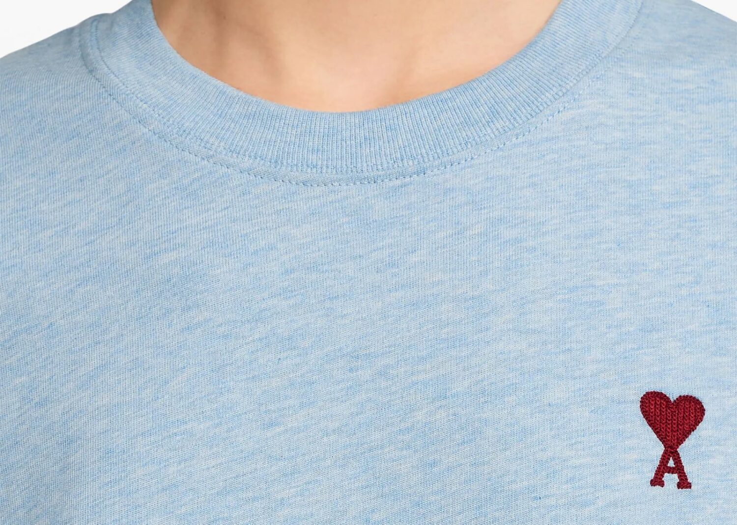 ami paris ami de coeur t shirt light blue2
