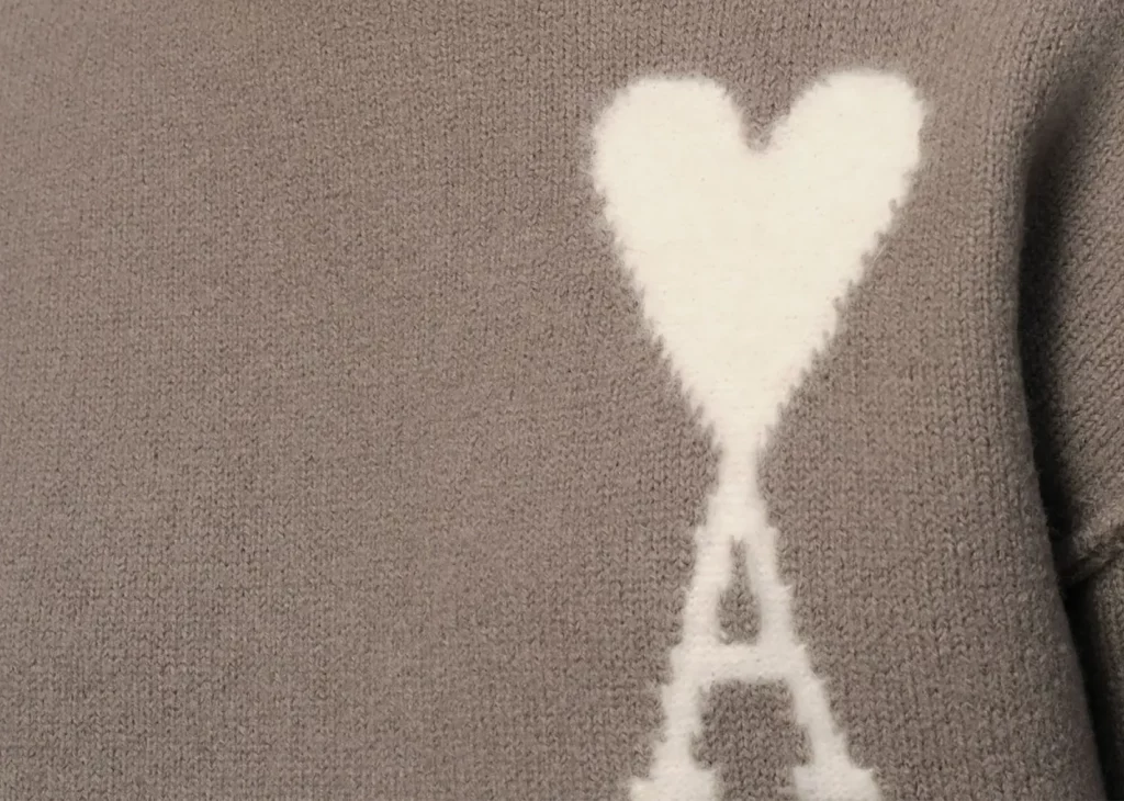 Ami Paris Ami de Coeur Sweater Ash Grey - AMI-CLS-SWT-ASH
