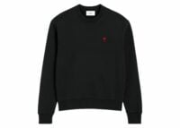 ami paris logo embroidered sweatshirt black