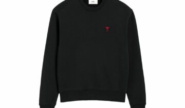 Ami Paris Logo Embroidered Sweatshirt Black