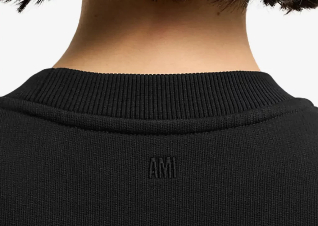 Ami Paris Logo Embroidered Sweatshirt Black - AMI-SWT-BLK-JRS-MNC