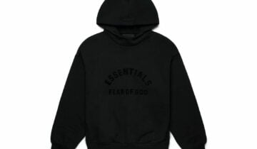 Fear of God Essentials Arch Logo Hoodie Jet Black