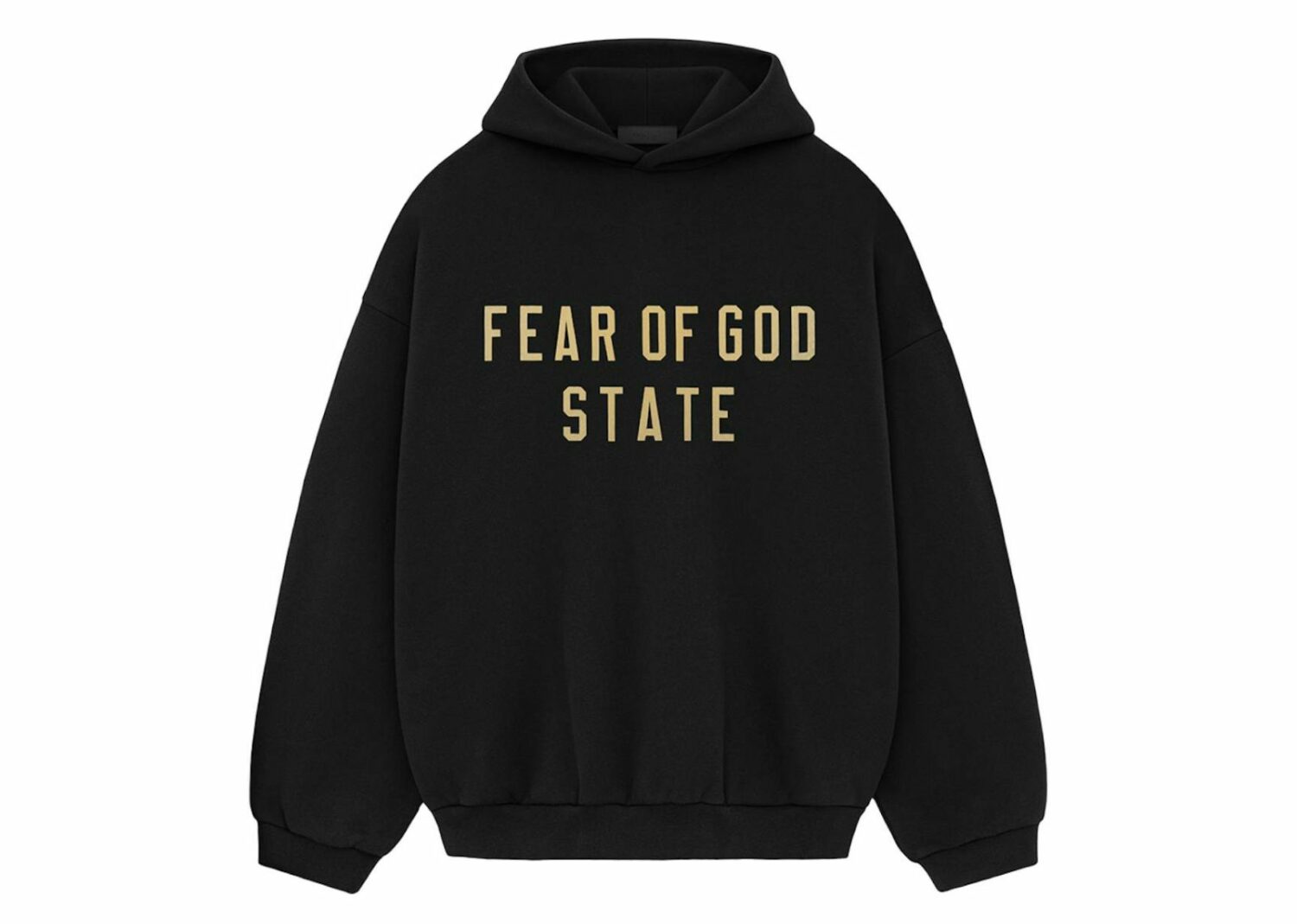 fear of god essentials fleece hoodie black