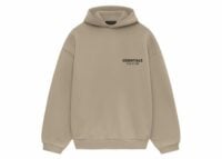 fear of god essentials fleece hoodie desert sand
