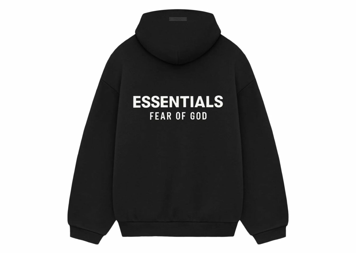fear of god essentials fleece hoodie (fw24) black2